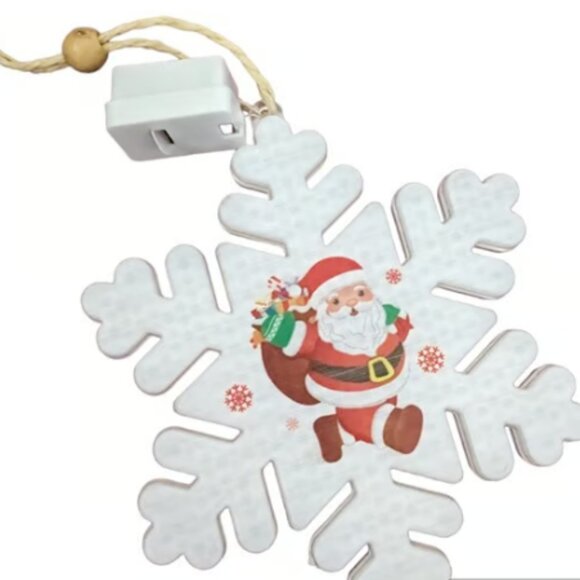 6PC LED HANGING CHRISTMAS ORNAMENT GIFT TAGS LIGHT SET DECORATIONS - NEW - Picture 3 of 9